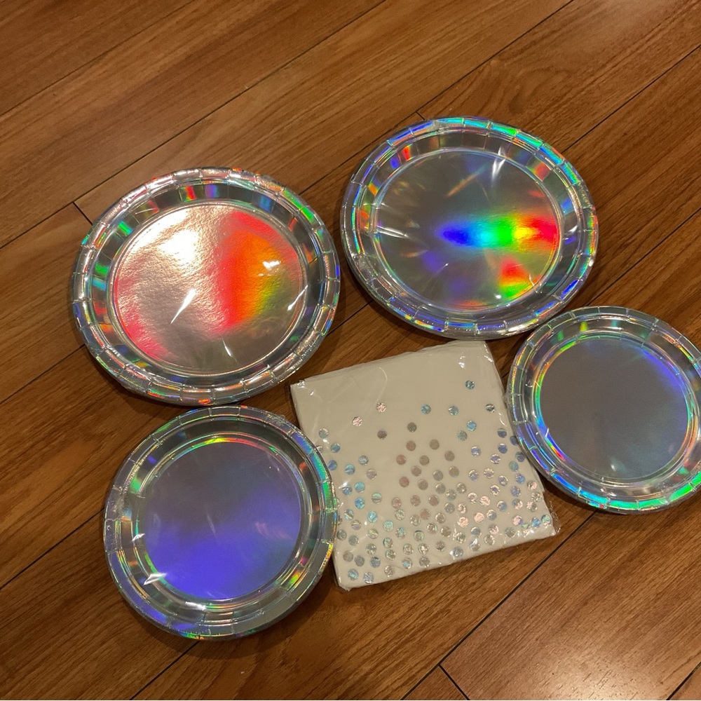 Silver Party Plate Set